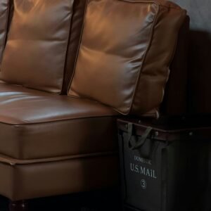 Classic Leather Sofa in Cognac Brown